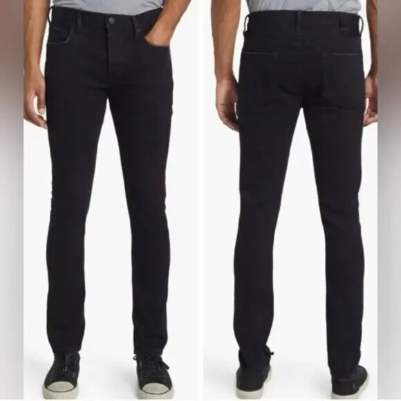 AllSaints Black Cigarette Jeans | Men's 30 | Crow Skinny Button Fly Denim 30x30 - Picture 6 of 8